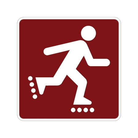 Sign Solutions Usa In-Line Skating (Symbol), Aluminum, 18 in x 18 in DUS08DWT1818RS-125